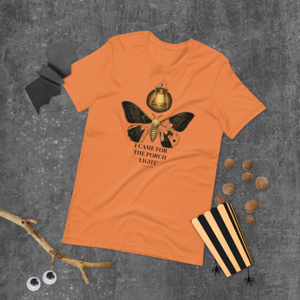 I Came for the Porch Light Tee mockup — Rust