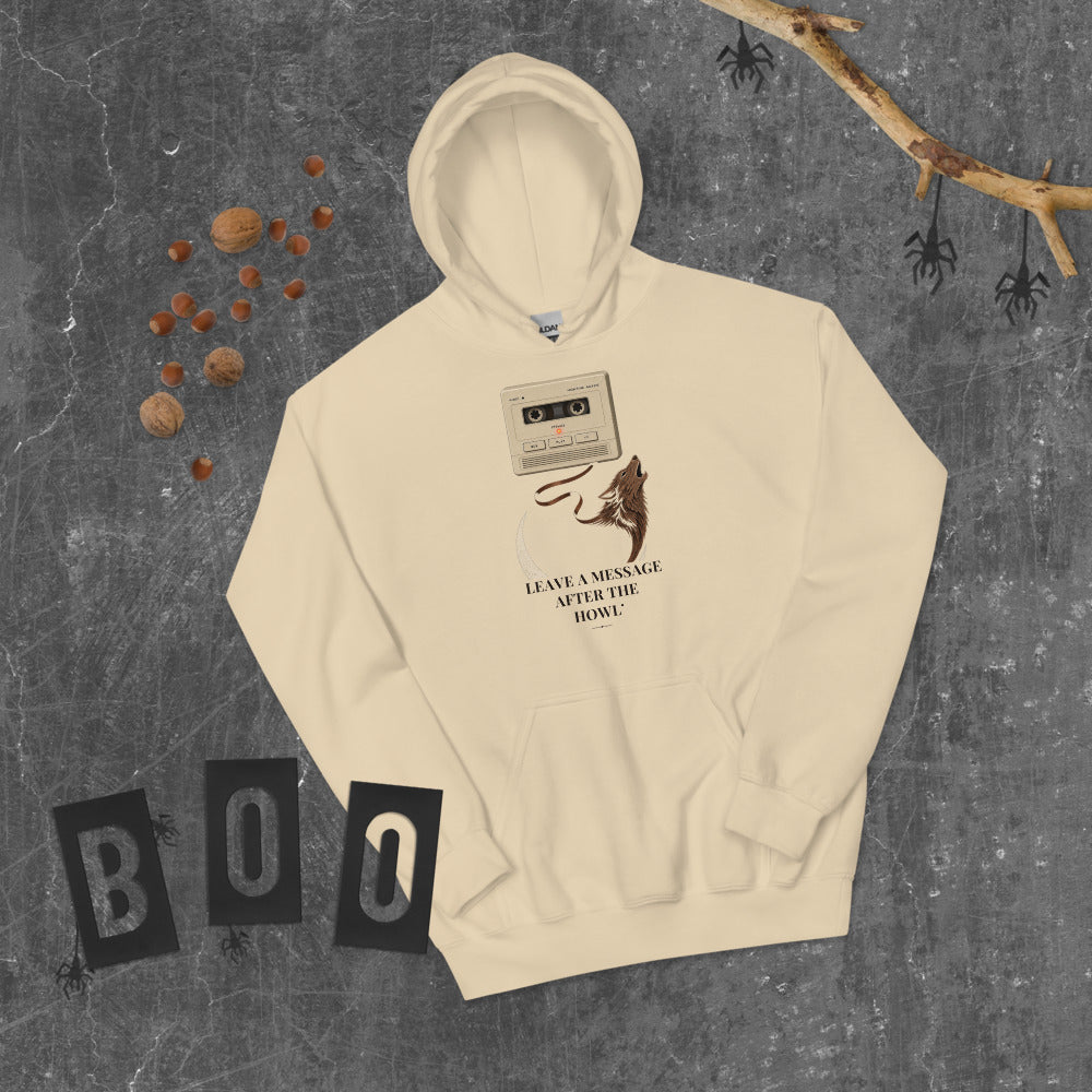 Leave a Message After the Howl Hoodie mockup — Soft Cream