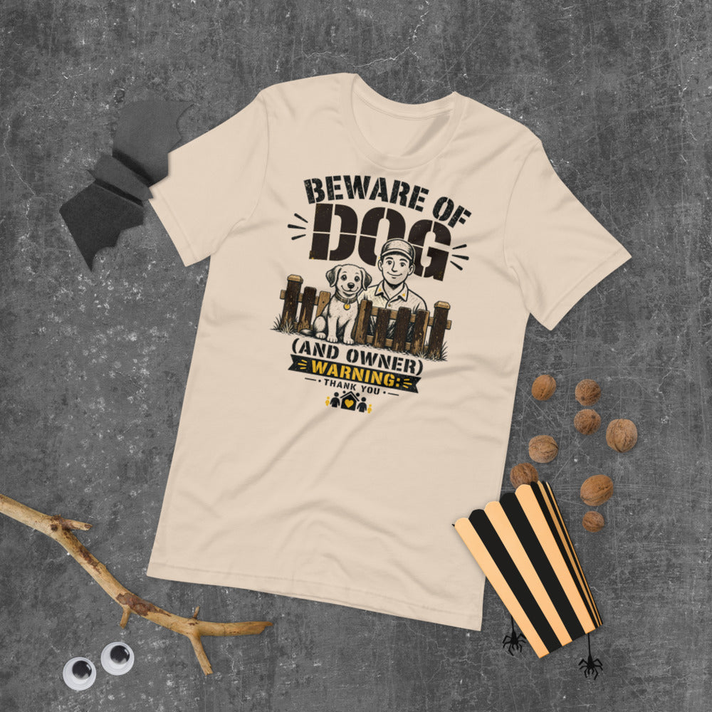 Beware of Dog Tee mockup — Cream
