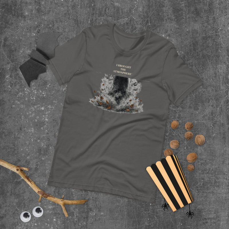 I Brought the Atmosphere Tee mockup — Slate