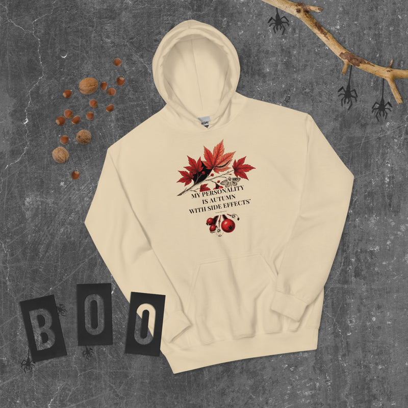 Autumn Side Effects Hoodie mockup — Cream